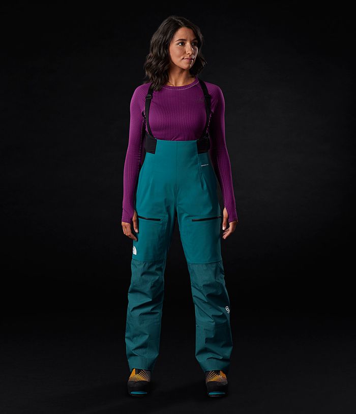 The North Face Womens Snow Pants Summit L5 FUTURELIGHT™ Full Zip Bib 320KNLEXZ - Green